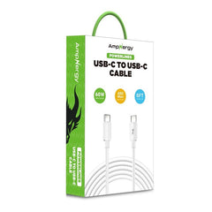 AmpNergy PowerLines USB - C to USB - C Cable - 6FT - WhiteMyBat Pro