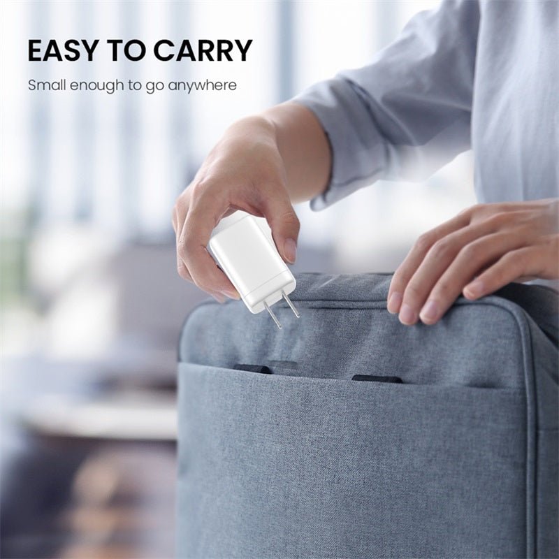 AmpNergy PowerSurge 20 Fast Dual - Port Charger w/ Foldable PlugMyBat Pro