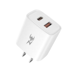 AmpNergy PowerSurge 20W Fast Dual-Port Charger - WhiteAmpNergy