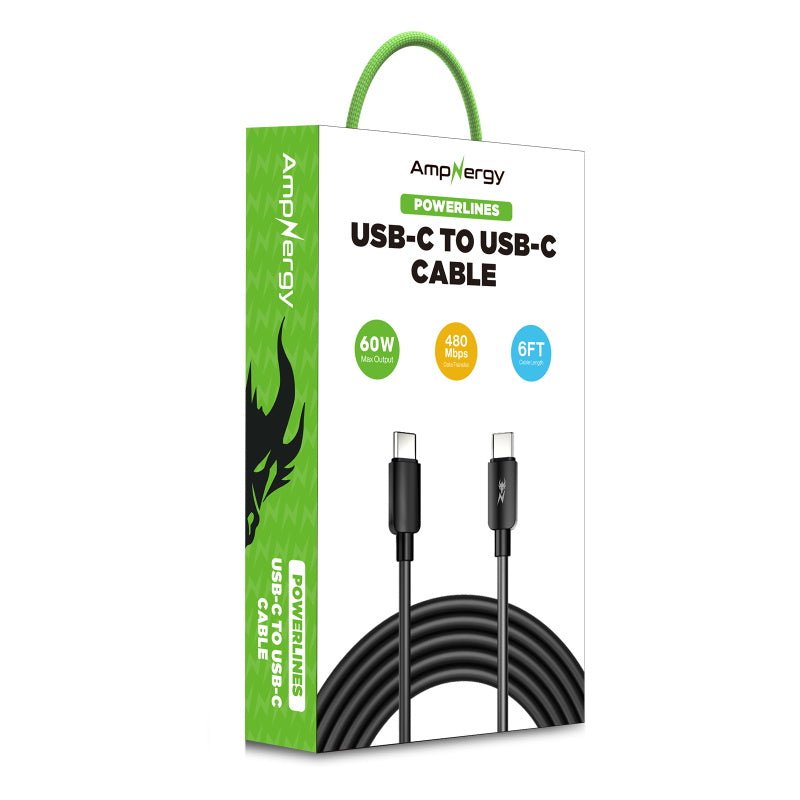 AmpNergy USB - C to USB - C Cable (L=6 FT)AmpNergy