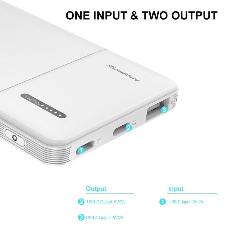 AmpNergy VoltVault 5K mAh Power BankAmpNergy