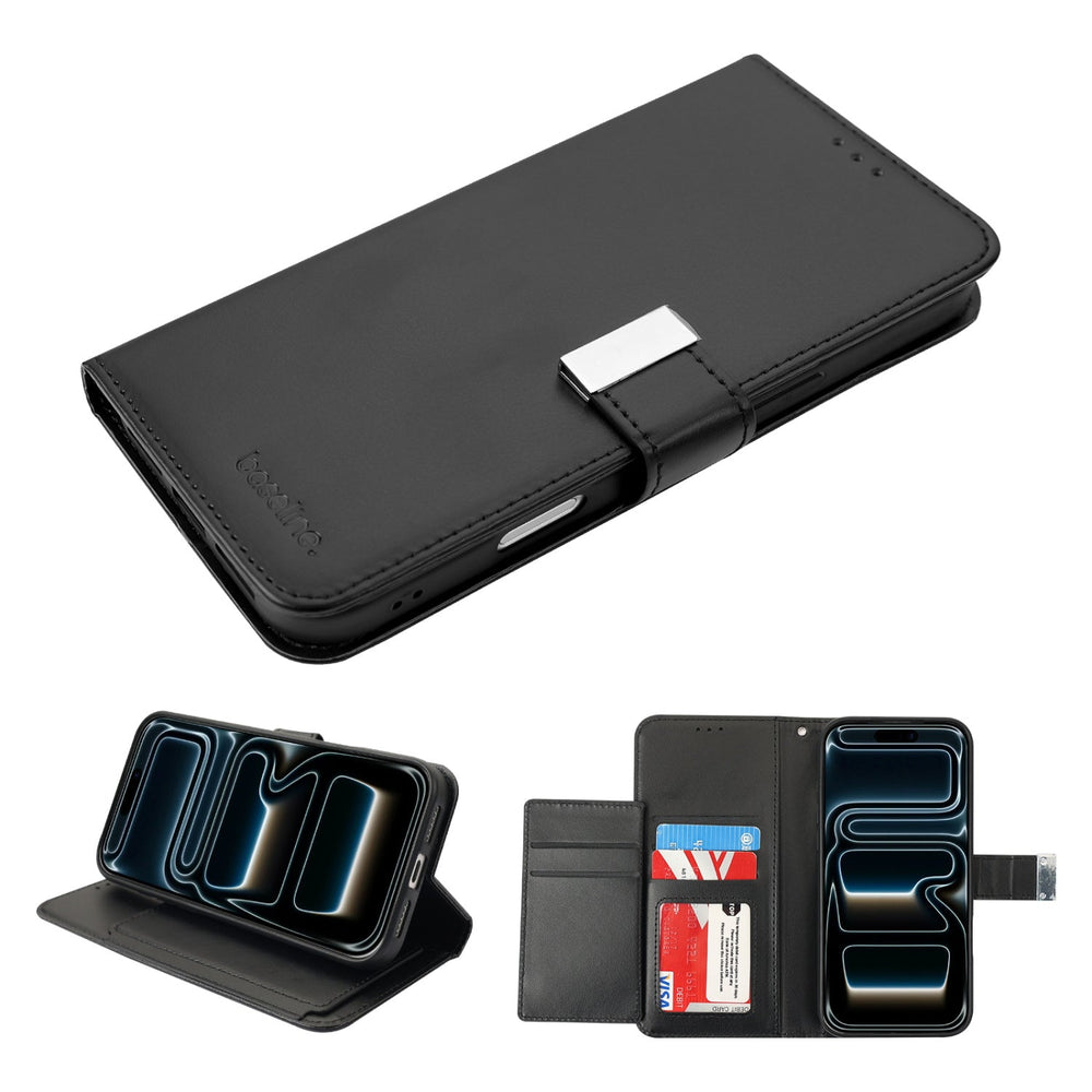 baseline Wallet Folio Case for Apple iPhone 18 Pro / 17 Pro - Black / Black