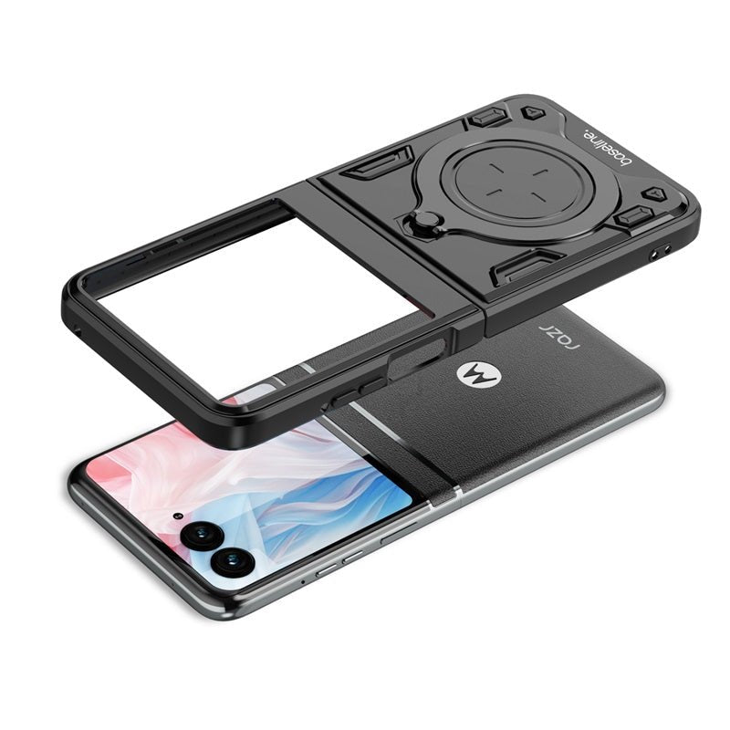 baseline Anti - Drop Hybrid Protector Case (with Ring Stand) for Motorola razr (2025) / razr (2024) - Red / BlackMyBat Pro