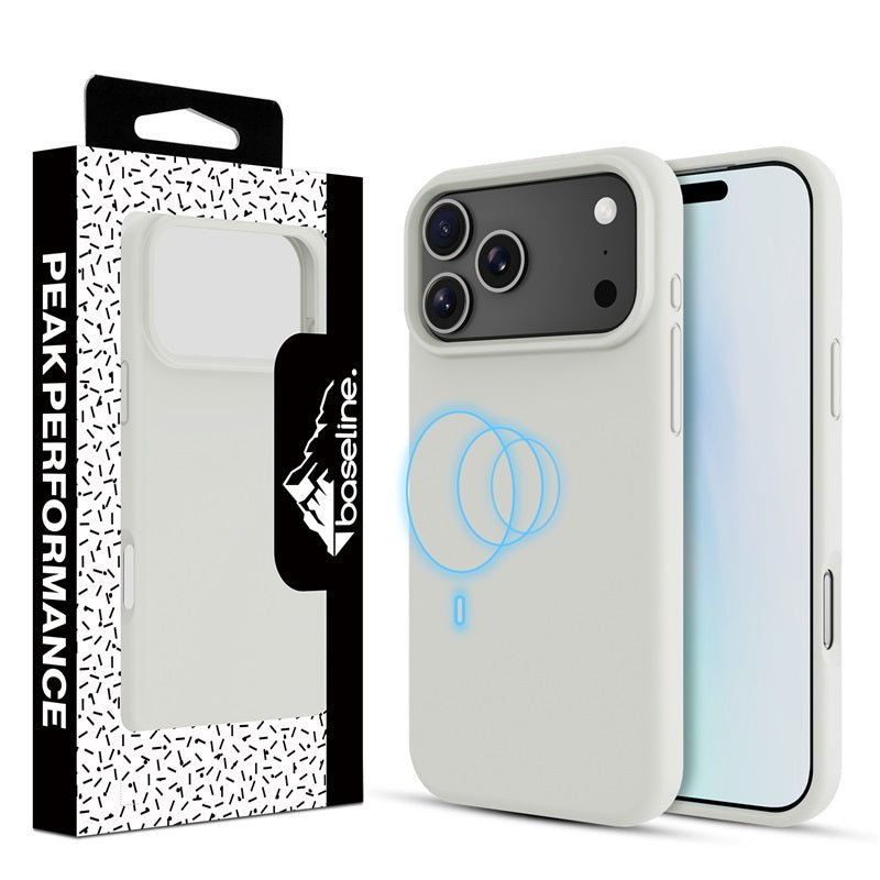 baseline Essence Series Silicone MagSafe Case for Apple iPhone 17 Pro Max - Pebble WhiteMyBat Pro