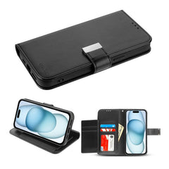 baseline MyJacket Wallet Xtra Series for Apple iPhone 15 - Black / BlackMyBat Pro
