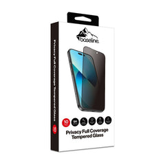 baseline Privacy Full Coverage Tempered Glass Screen Protector (10 - pack) for Apple iPhone 16 / 15 / 15 Pro / 14 Pro - BlackMyBat Pro