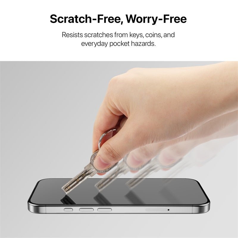 baseline Privacy Full Coverage Tempered Glass Screen Protector for Apple iPhone 16 / 15 / 15 Pro / 14 Pro - BlackMyBat Pro