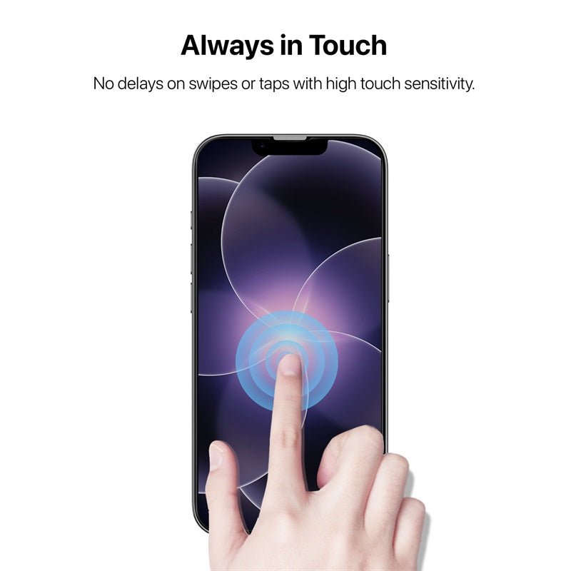 baseline Privacy Full Coverage Tempered Glass Screen Protector for Apple iPhone 17e / 16e / 14 / 13 / 13 Pro - BlackMybat Pro