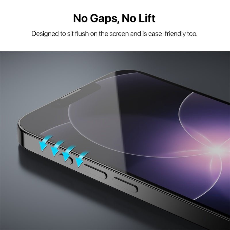 baseline Privacy Full Coverage Tempered Glass Screen Protector for Apple iPhone 17e / 16e / 14 / 13 / 13 Pro - BlackMybat Pro
