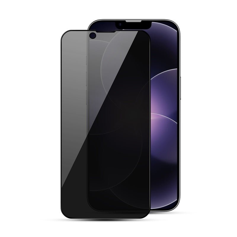 baseline Privacy Full Coverage Tempered Glass Screen Protector for Apple iPhone 17e / 16e / 14 / 13 / 13 Pro - BlackMybat Pro