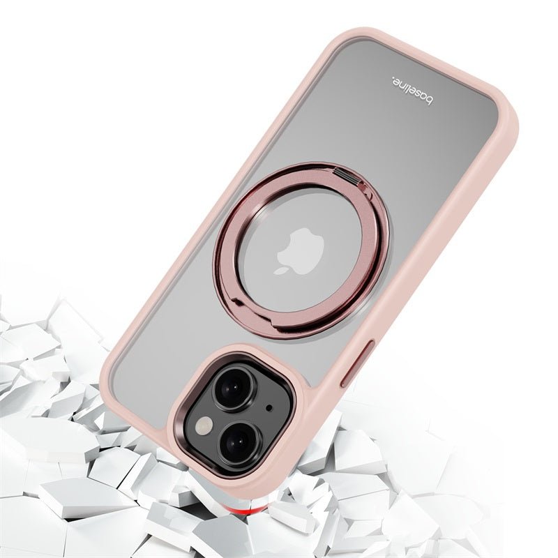 baseline RingRound 360° Kickstand Case w/ MagSafe for Apple iPhone 15 - PinkMyBat Pro