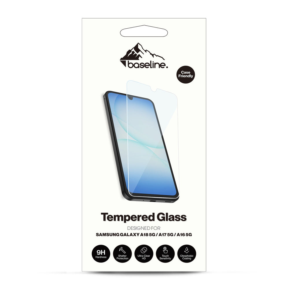 baseline Tempered Glass Screen Protector (2.5D) for Samsung Galaxy A18 5G / A17 5G / A16 5G - Clearbaseline