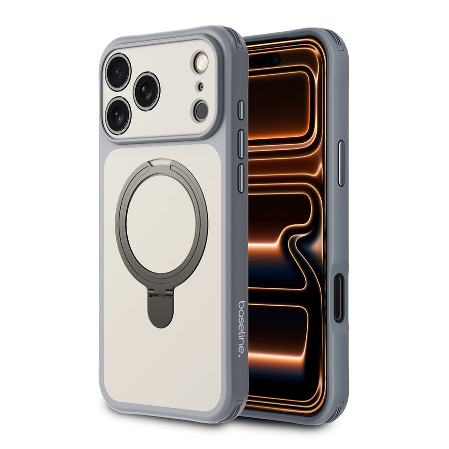 baseline TouchTone Series Kickstand Ring MagSafe Case for Apple iPhone 18 Pro / 17 Pro - Grey