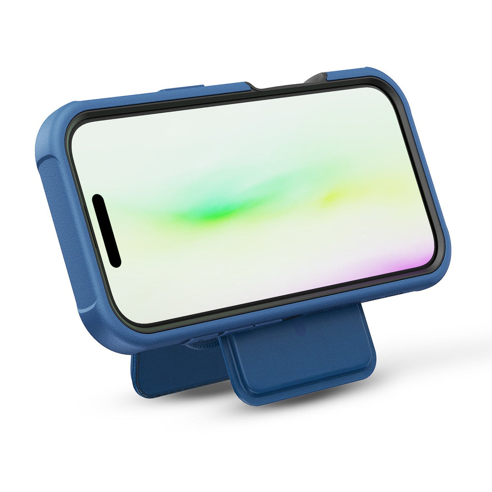 MyBat Pro Maverick Series Rogue Edition MagSafe Case + MagStash Wallet Folio for Apple iPhone 17 - Blue