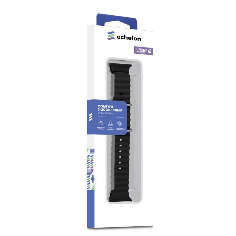 echelon ComfyFit Silicone Strap for Apple Watch Series 9 45mm/Watch Series 10 46mm / Watch SE (2022) 44mm - Dark BlueWatch Series 9 45mm