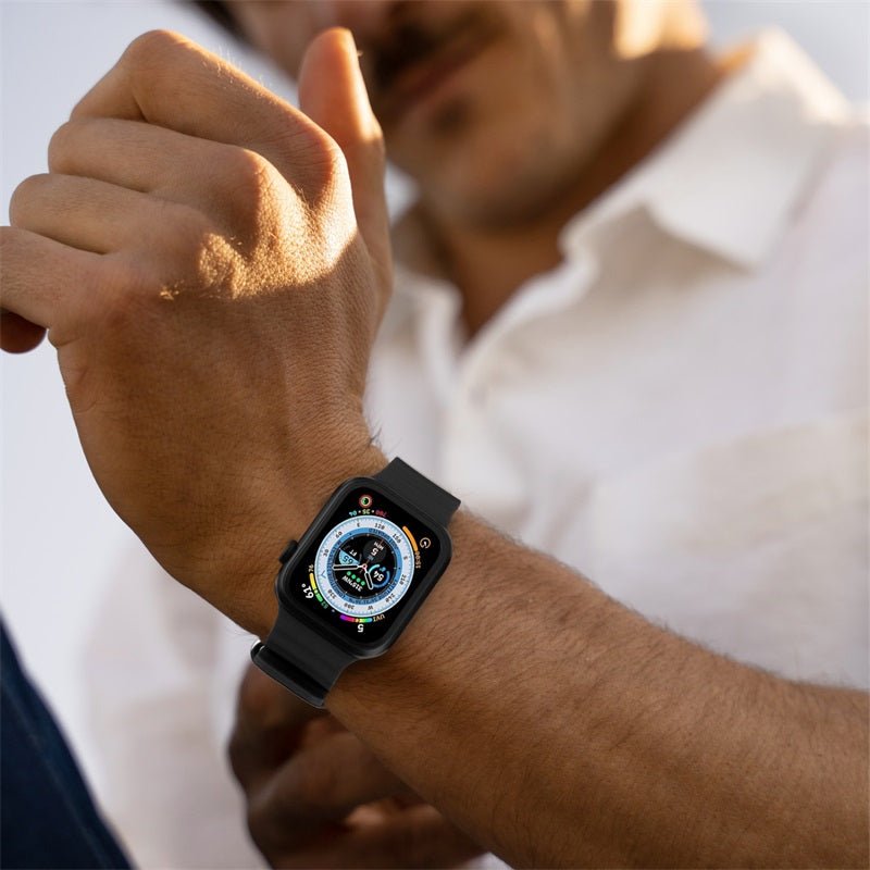 echelon ComfyFit Silicone Strap for Apple Watch Series 9 45mm/Watch Series 10 46mm / Watch SE (2022) 44mm - Dark BlueWatch Series 9 45mm