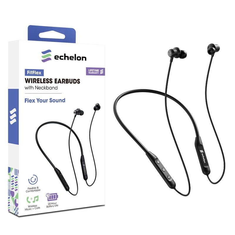 echelon FitFlex Neckband Bluetooth Earbuds - BlackEchelon
