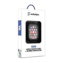 echelon Fusion Protector Case (with Tempered Glass Screen Protector) for Apple Watch Series 7 41mm - Electroplated BlackMyBat Pro