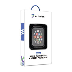 echelon Fusion Protector Case (with Tempered Glass Screen Protector) for Apple Watch Series 7 45mm - Electroplated BlackMyBat Pro