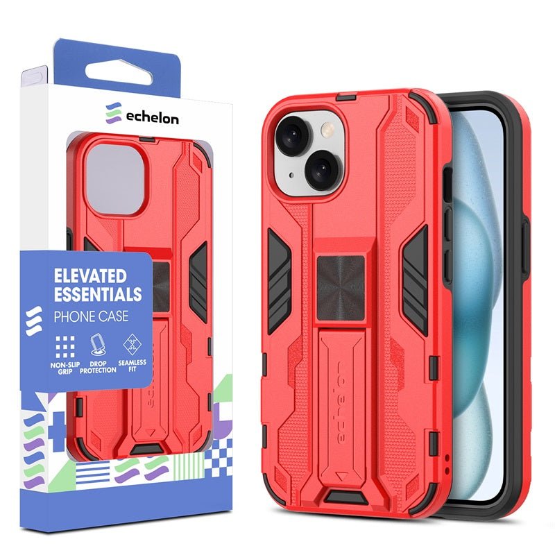echelon Reflex Series Case w Kickstand for Apple iPhone 15 (6.1) - RedMyBat Pro