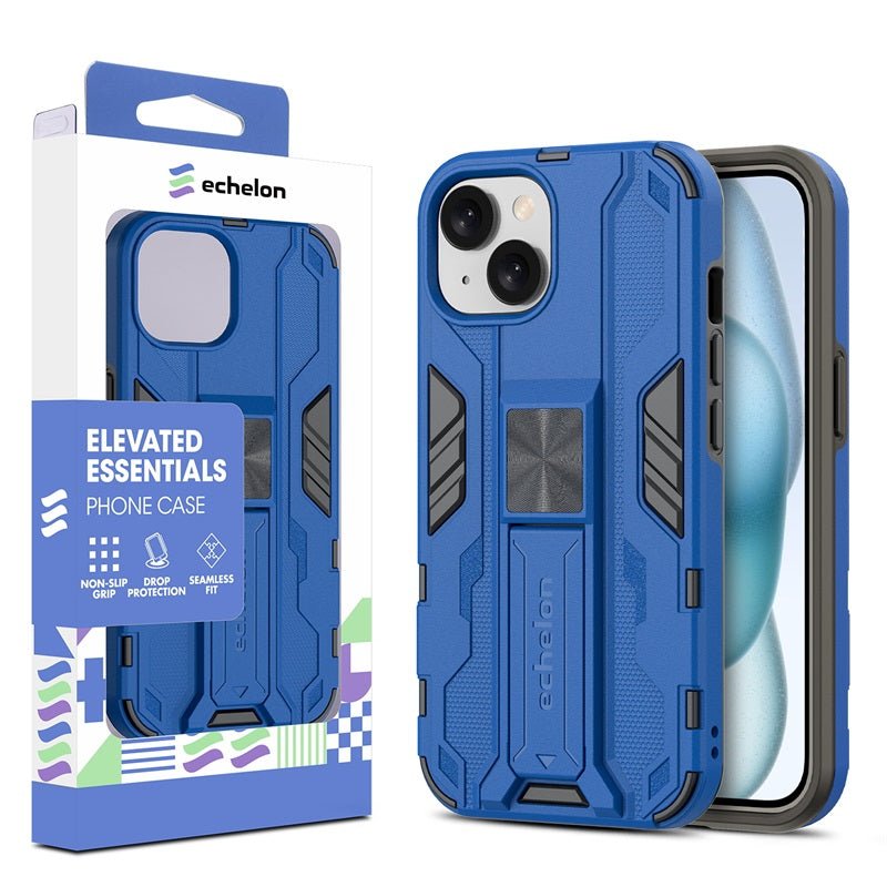 echelon Reflex Series Case w Kickstand for Apple iPhone 15 (6.1) - Reflex BlueMyBat Pro