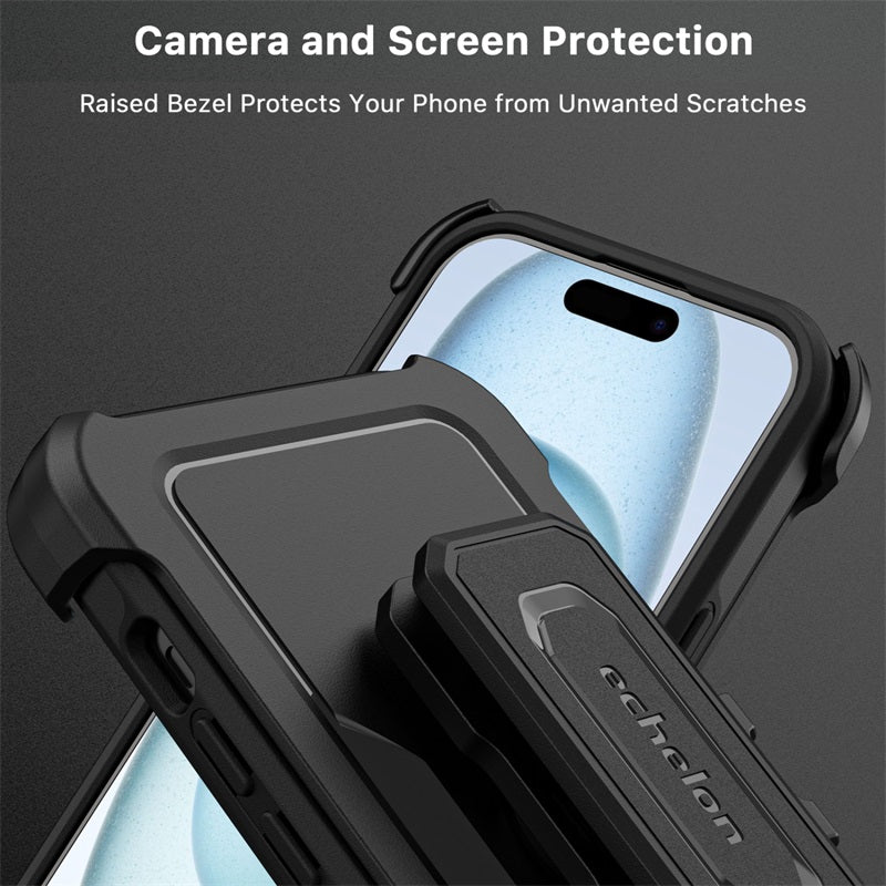 echelon Reflex Series Case with Holster for Apple iPhone 15 (6.1) - Reflex BlueMyBat Pro
