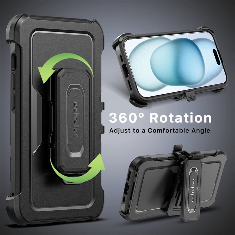 echelon Reflex Series Case with Holster for Apple iPhone 15 (6.1) - Reflex BlueMyBat Pro