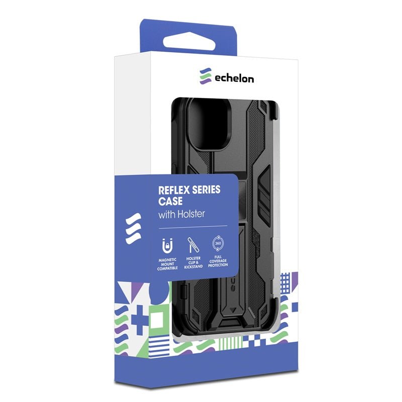 echelon Reflex Series Case with Holster for Apple iPhone 15 (6.1) - Reflex BlueMyBat Pro