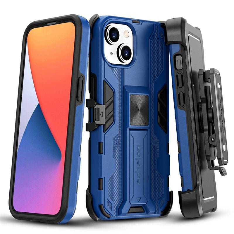 Echelon Reflex Series Case with Holster for Apple iPhone 16e / 13 / 14 - Reflex Blue Echelon Reflex Series Case with Holster for Apple iPhone 16e / 13 / 14 - Reflex Blue