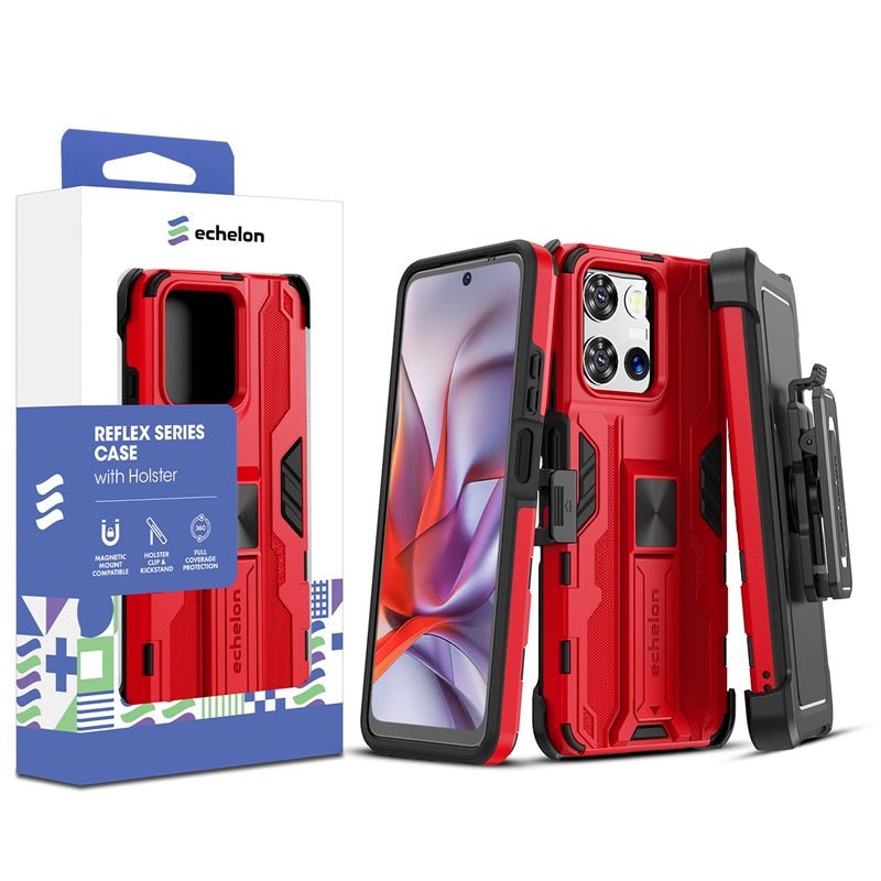 echelon Reflex Series Case with Holster for Motorola Moto G 5G (2025) - BlackMybat Pro