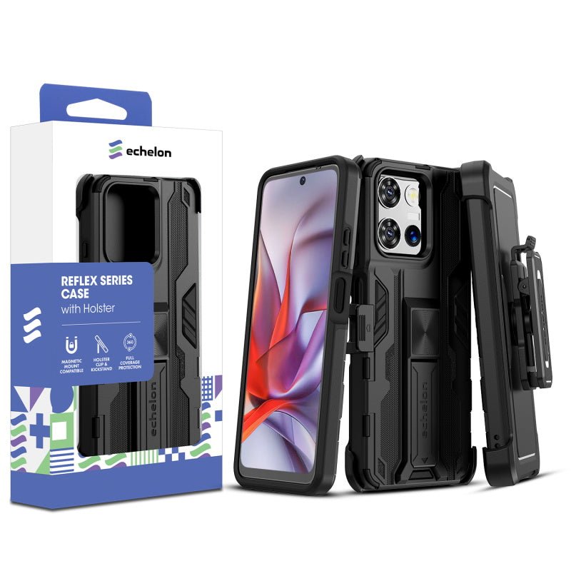 echelon Reflex Series Case with Holster for Motorola Moto G 5G (2025) - BlackMybat Pro