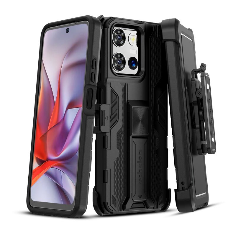 Moto G 5G 2025 Case with Holster - Rugged - Reflex Black / Moto G 5G (2025)