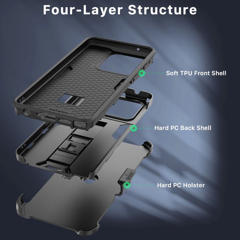 echelon Reflex Series Case with Holster for Motorola Moto G Stylus 5G (2026) / Moto G Stylus 5G (2025) - BlackMyBat Pro
