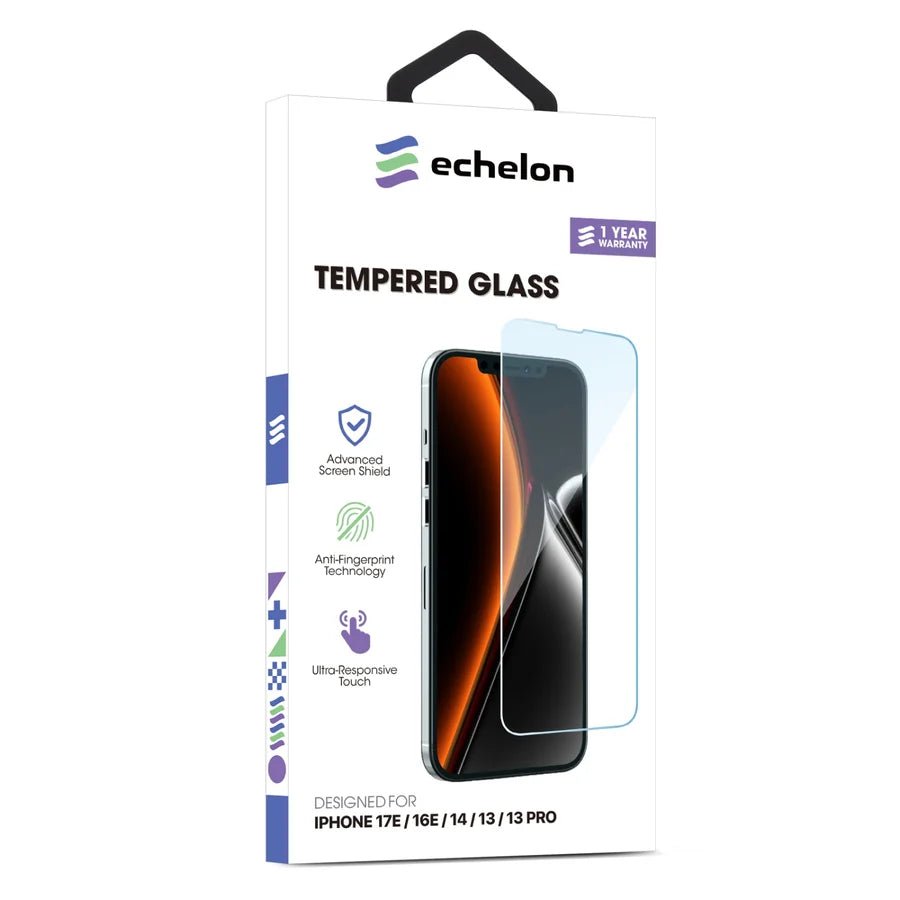 echelon Tempered Glass Screen Protector (2.5D) for iPhone 17e / 16e / 14 / 13 / 13 ProMyBat Pro