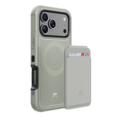 MyBat Pro Maverick Series Rogue Edition MagSafe Case + MagStash Wallet Folio for Apple iPhone 17 Pro Max - Grey