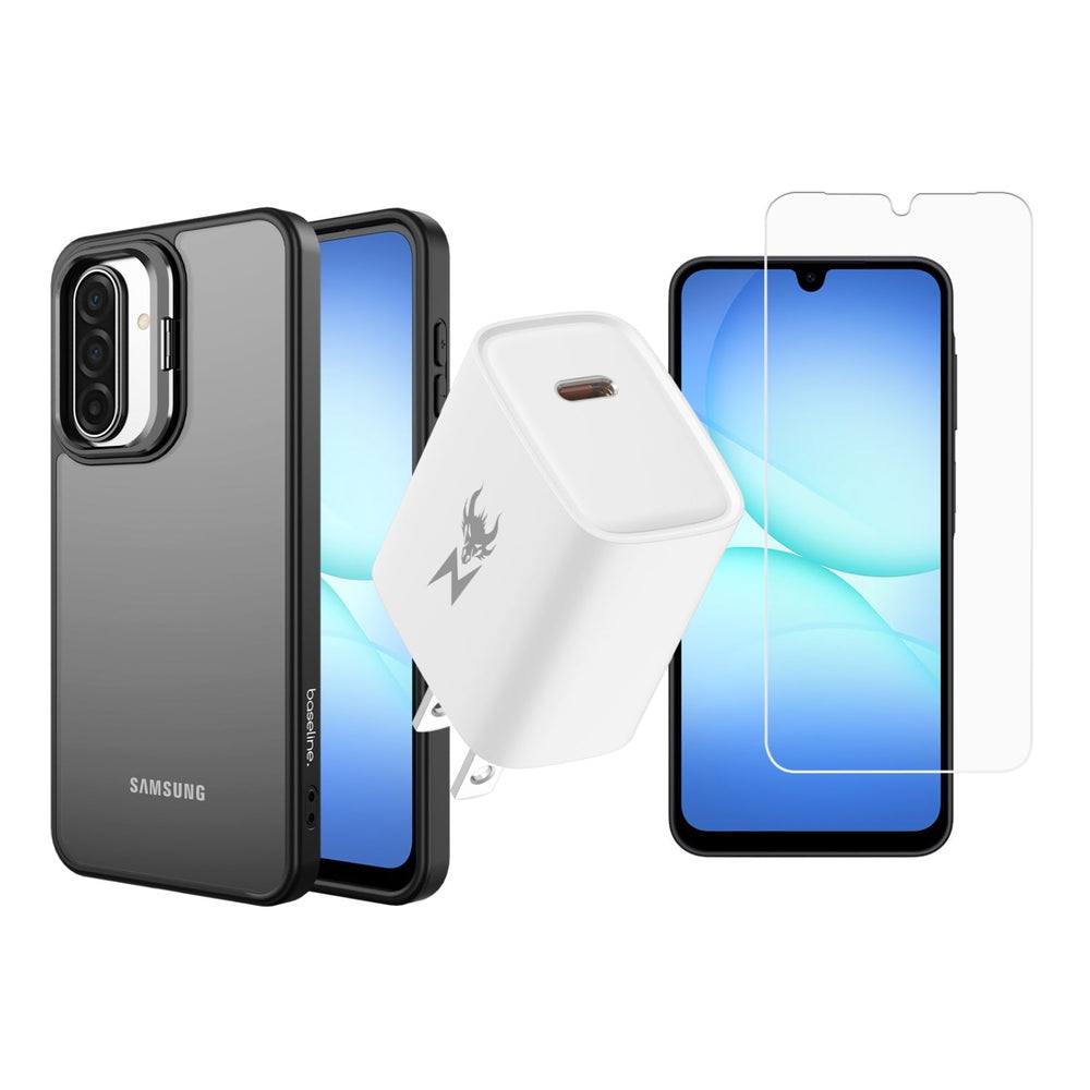 Essentials Bundle 3-in-1 Starter Kit for Samsung Galaxy A17 5G / A16 5G – BlackValor Value
