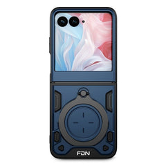 FDN Anti - Drop Hybrid Protector Case (with Ring Stand) for Motorola razr (2025) / razr (2024) - Black / BlackMyBat Pro