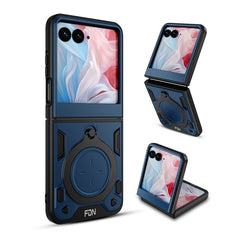 FDN Anti - Drop Hybrid Protector Case (with Ring Stand) for Motorola razr (2025) / razr (2024) - Black / BlackMyBat Pro