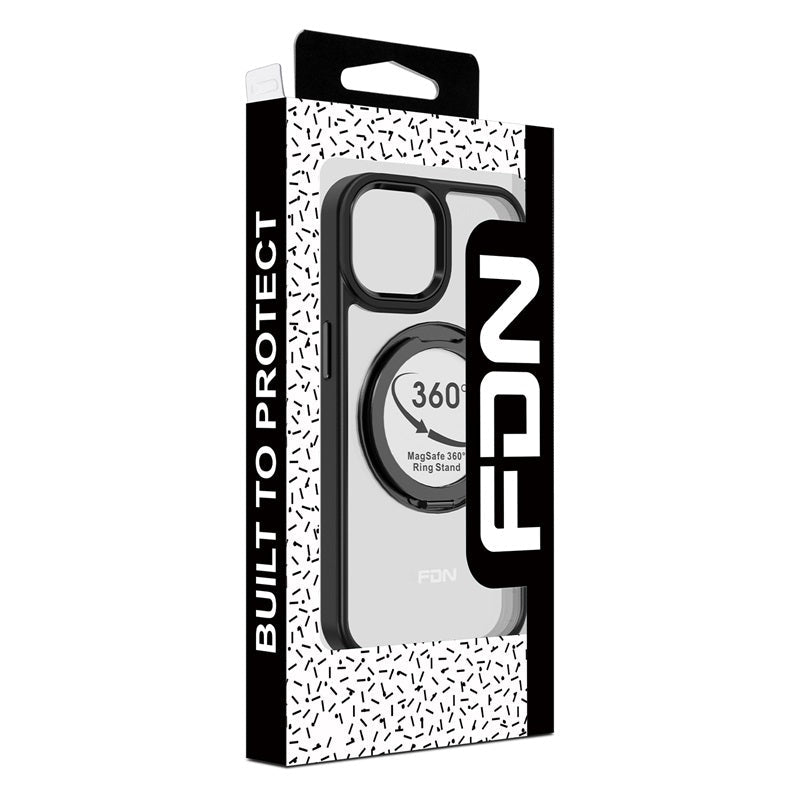 FDN RingRound 360° Kickstand Case w/ MagSafe for Apple iPhone 15 (6.1) - PinkMyBat Pro