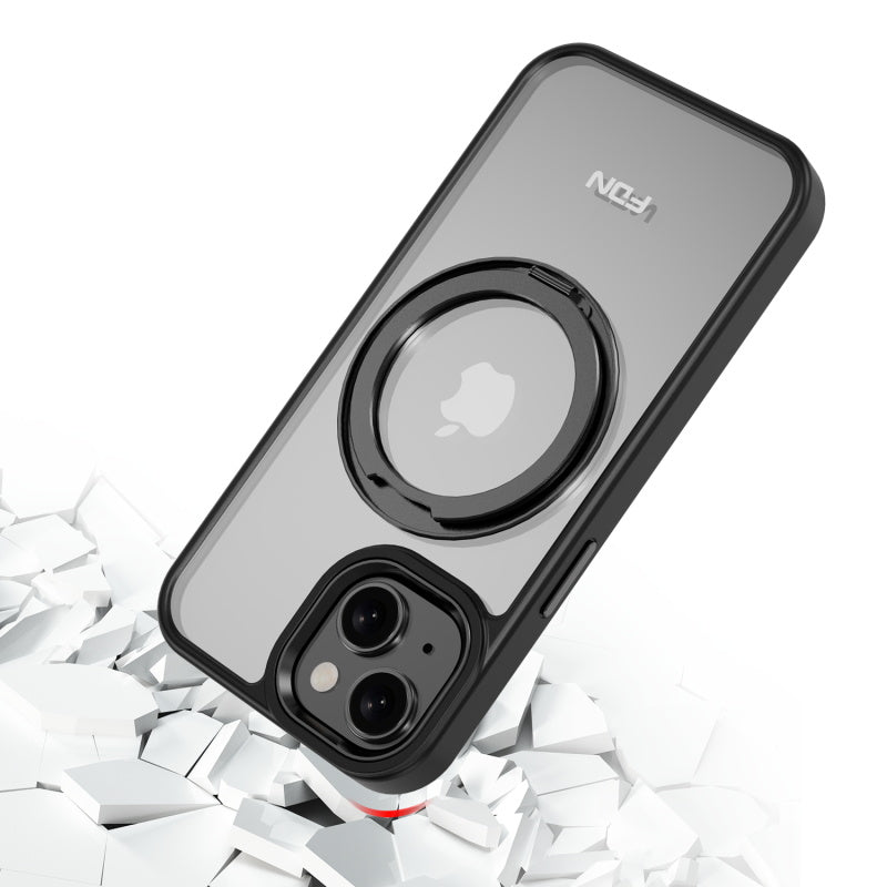 FDN RingRound 360° Kickstand Case w/ MagSafe for Apple iPhone 15 (6.1) - PinkMyBat Pro