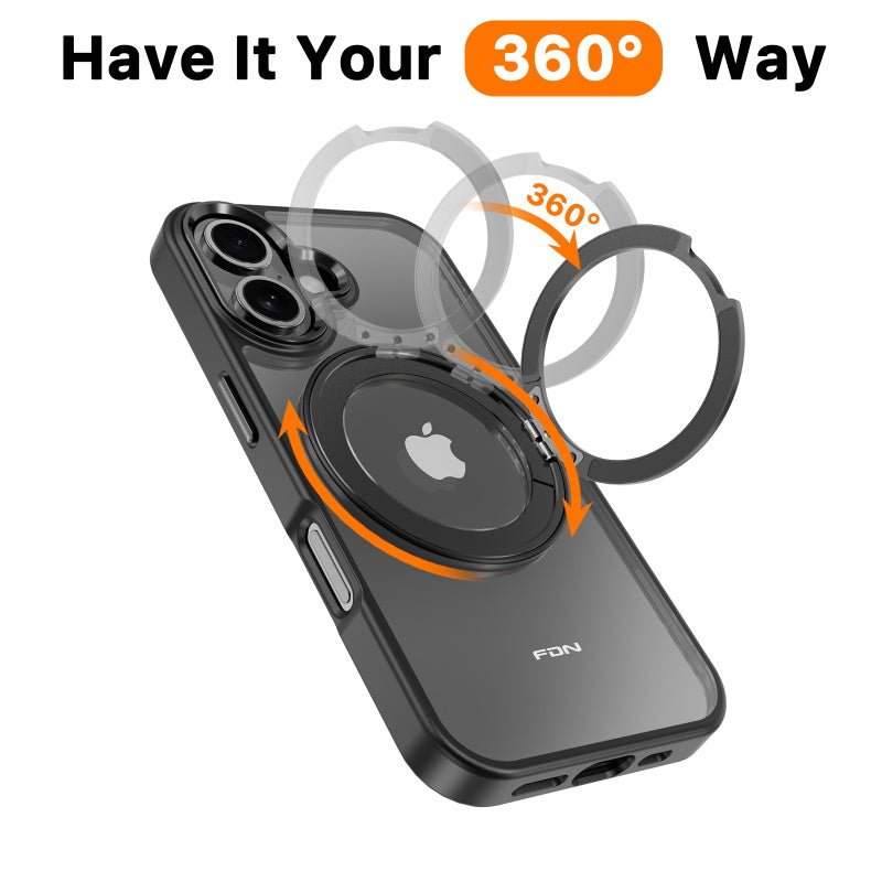 FDN RingRound 360° Kickstand Case w/ MagSafe for Apple iPhone 16 PlusiPhone 16 Plus