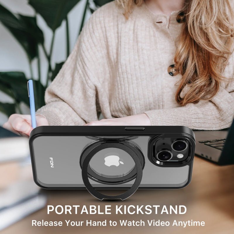 FDN RingRound 360° Kickstand Case w/ MagSafe for Apple iPhone 16e / 14 / 13iPhone 13