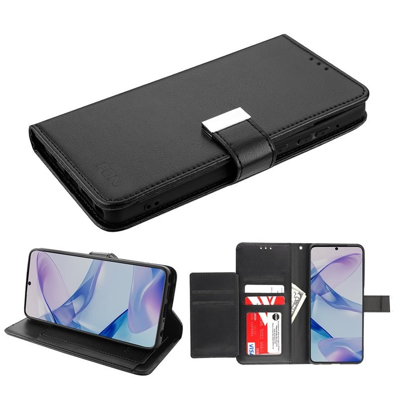 FDN Wallet Folio Case for Motorola Moto G Stylus 5G (2025) - Black / BlackMoto G Stylus 5G 2025
