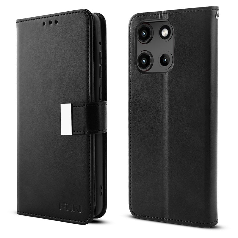 FDN Wallet Folio Case for Motorola Moto G Stylus 5G (2025) - Black / BlackMoto G Stylus 5G 2025