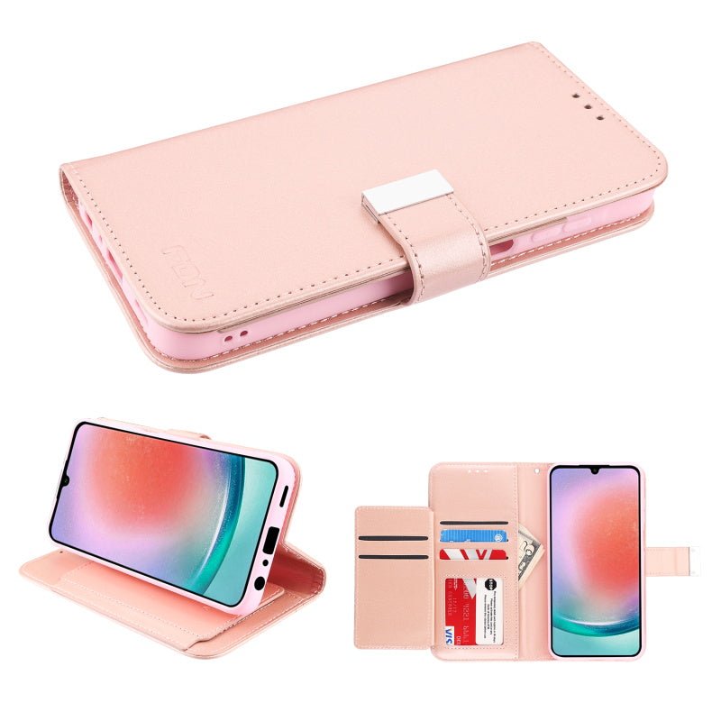 FDN Wallet Folio Case for Samsung Galaxy A15 5G - Rose GoldMyBat Pro