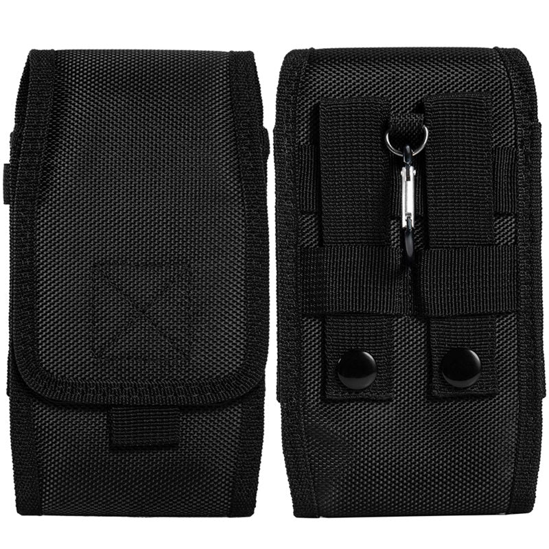 LUXMO Extra Large Vertical Universal Nylon Pouch w/ Card Slot - Black