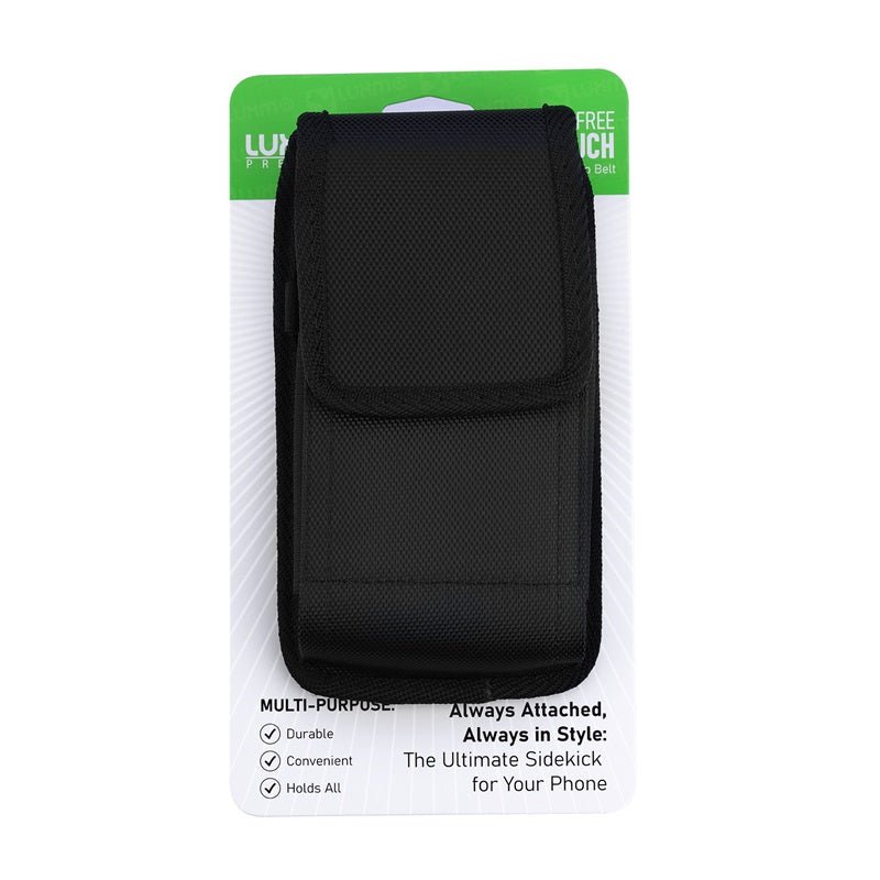 LUXMO Large Vertical Universal Nylon Pouch - Black (Retail Packaging)MyBat Pro
