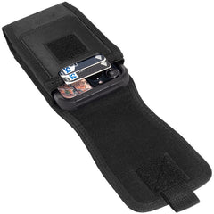 LUXMO Large Vertical Universal Nylon Pouch w/ Card Slot - Black