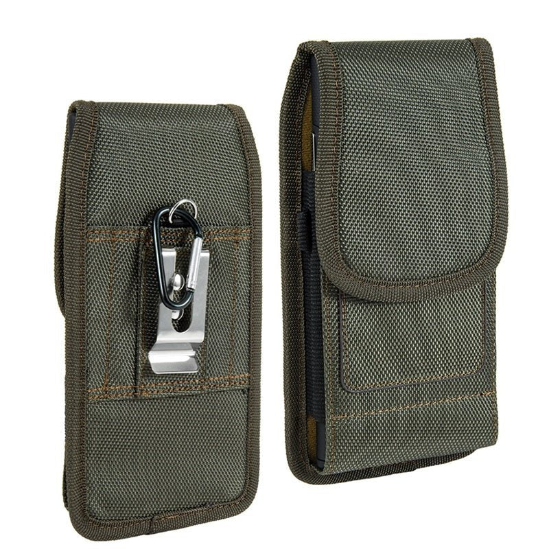 LUXMO Large Vertical Universal Nylon Pouch w/ Dual Card Slots - Midnight Green