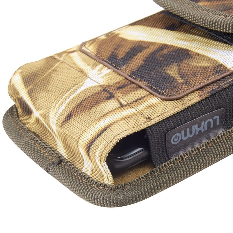 LUXMO Large Vertical Universal Nylon Pouch w/ Dual Card Slots - Tree Camo